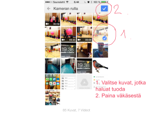 kuvien tuominen googlen kansioon
